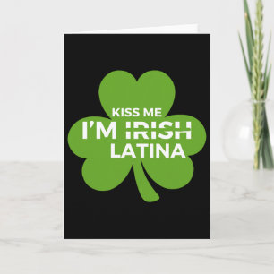Tarjeta Día de San Patricio Hispano Divertido Bésame Soy I