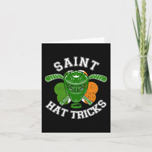 Tarjeta Día de San Patricio Hockey Santo Sombrero Truco Ni