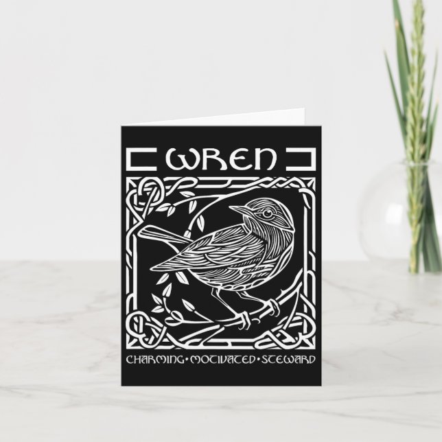 Tarjeta Día de San Patricio Knot Zodiac Wren 10 de junio - (Anverso)