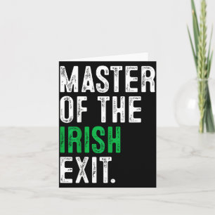 Tarjeta Día de San Patricio maestro de la salida irlandesa