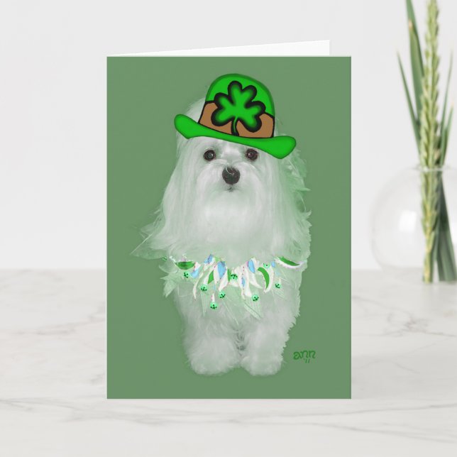 Tarjeta Día de San Patricio maltés (Anverso)