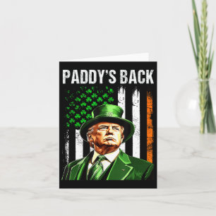 Tarjeta Día de San Patricio Paddy's Ck Trump irlandés