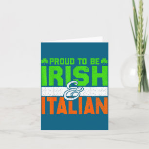 Tarjeta Día de San Patricio Paddys irlandés italiano verde