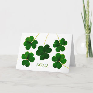 Tarjeta Día de San Patricio para Asociados, XOXO Shamrock