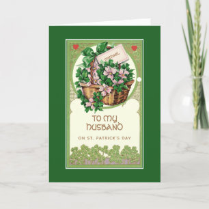 Tarjeta Día de San Patricio para el esposo y los chamacos 