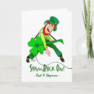 Tarjeta Día de San Patricio para papá y Stephanie, Leprech