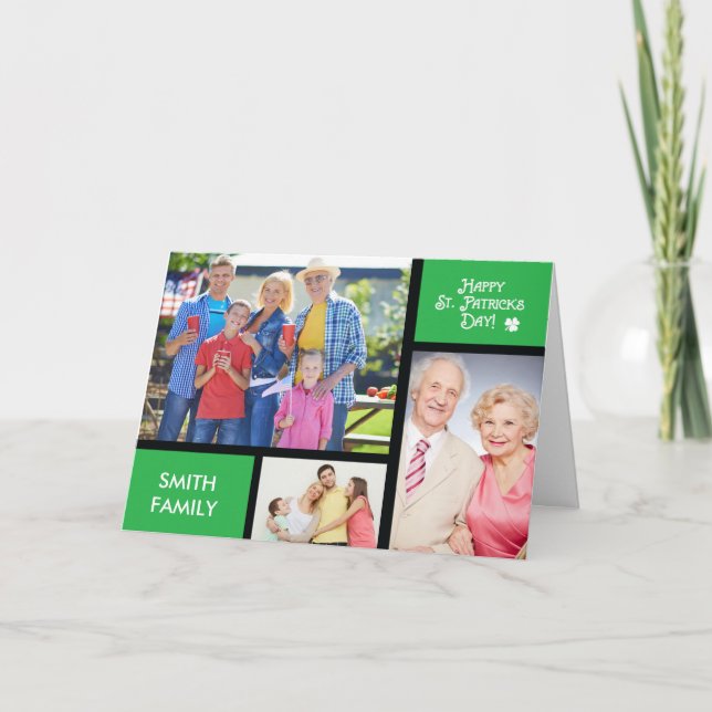 Tarjeta Día de San Patricio personalizado con Na personali (Anverso)