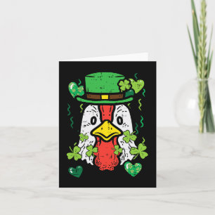 Tarjeta Día de San Patricio Pollo Irlandés Hombres de la G