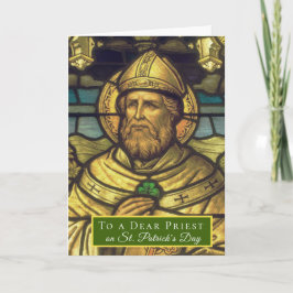 Tarjeta Día de San Patricio religioso católico Obispo