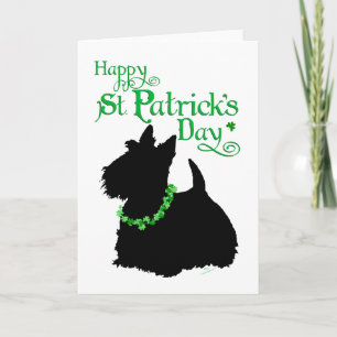 Tarjeta Día de San Patricio Scottish Terrier