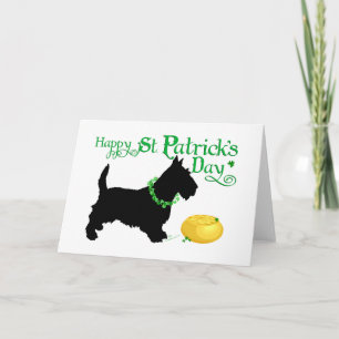 Tarjeta Día de San Patricio Scottish Terrier
