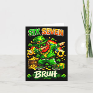 Tarjeta día de San Patricio seis siete 67 meme 