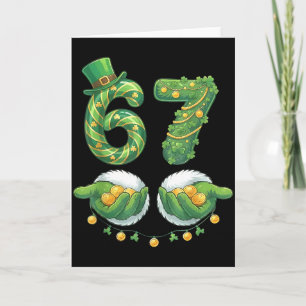 Tarjeta Día de San Patricio Seis Siete 67 Meme Divertido 6