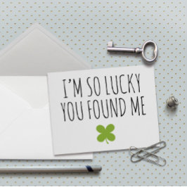 Tarjeta Día de San Patricio, tengo tanta suerte