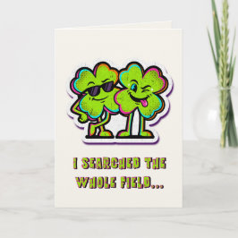 Tarjeta Día de San Patricio trébol divertido mala influenc