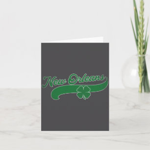Tarjeta Día de San Patricio Trébol Nueva Orleans Louisiana