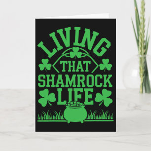 Tarjeta Día de San Patricio Treta del Trébol Irlandés Irla
