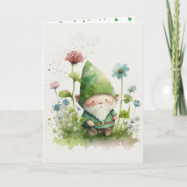 Tarjeta Día de San Patricio Verde Duende