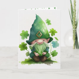 Tarjeta Día de San Patricio Verde Duende
