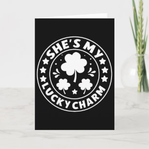 Tarjeta Día de San Patricio Verde Irlandesa Es Mi Amuleto 