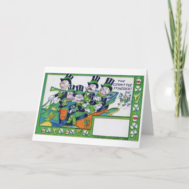 Tarjeta Día de San Patricio, Vintage (Anverso)