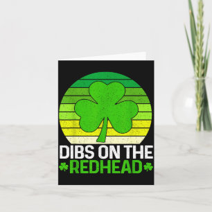 Tarjeta Día de San Patricio vintage trébol irlandés me que