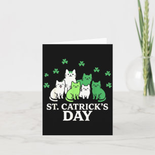 Tarjeta Día de San Patricios gatos divertidos
