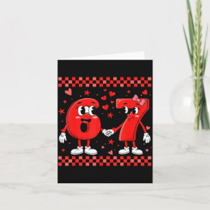 Tarjeta Día de San Valentín 67 Meme Divertido Seis Siete 6