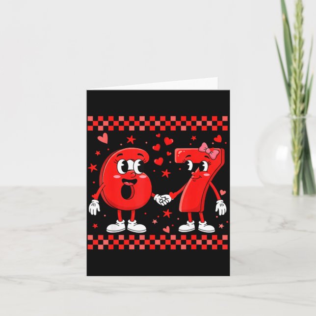 Tarjeta Día de San Valentín 67 Meme Divertido Seis Siete 6 (Anverso)