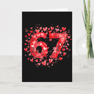 Tarjeta Día de San Valentín 67 Meme Lleno de Corazones Div
