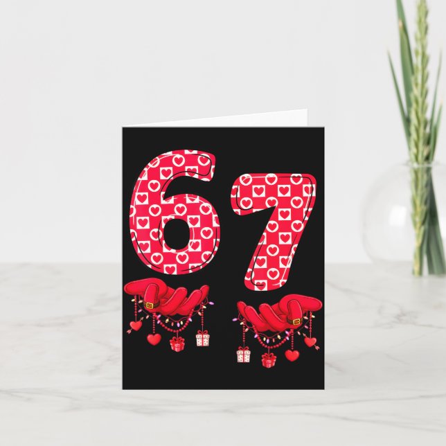 Tarjeta Día de San Valentín 67 Meme Seis Siete 6 7 Valentí (Anverso)