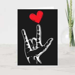 Tarjeta Día de San Valentín Adorable_ Lenguaje de Señas Ma