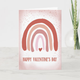 Tarjeta Día de San Valentín al amor Mano Pintada de rosa s