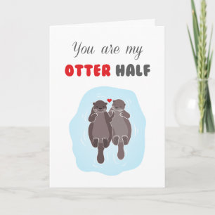 Tarjeta Día de San Valentín Amor Cute Nutria Romántica Mit