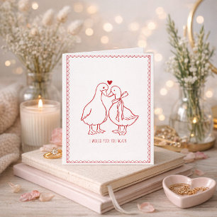 Tarjeta Día de San Valentín Amor de Ganso Marido Sentiment