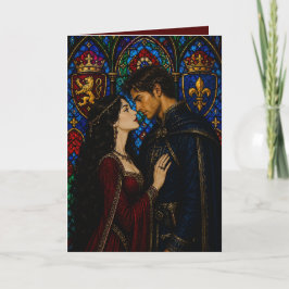 Tarjeta Día de San Valentín aniversario de pareja medieval