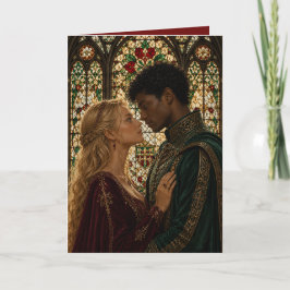 Tarjeta Día de San Valentín aniversario de pareja medieval