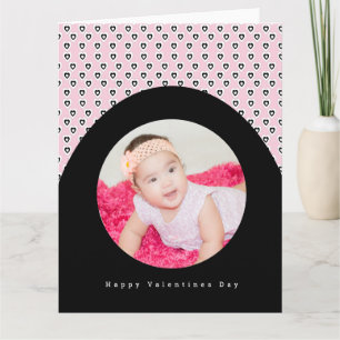 Tarjeta Día de San Valentín Arch Mini Hearts Pattern Photo