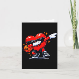 Tarjeta Día de San Valentín baloncesto divertido haciendo 