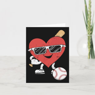 Tarjeta Día de San Valentín Béisbol Cute Hombres Deportivo