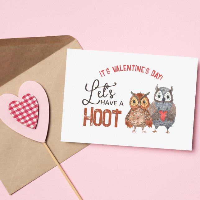 Tarjeta Día de San Valentín Búho Juego Vamos a ulular (Subido por el creador)