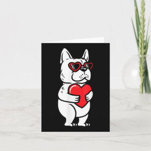 Tarjeta Día de San Valentín Bulldog francés Perro amor Fre