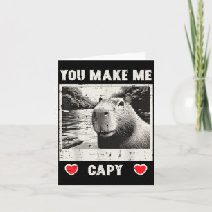 Tarjeta Día de San Valentín Capybara Selfie Hazme Capy Hom