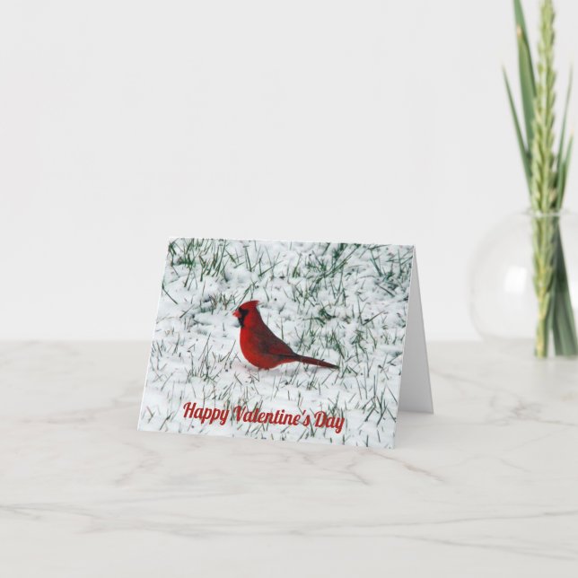 Tarjeta Día de San Valentín Cardenal (Anverso)