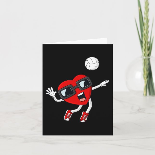 Tarjeta Día de San Valentín Chicas de voleibol  (Anverso)