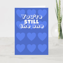 Tarjeta día de San Valentín con corazones azules d