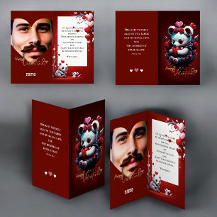 Tarjeta Día de San Valentín con Oso Teddy Rico