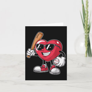 Tarjeta Día de San Valentín Corazón Béisbol Pareja Parejas