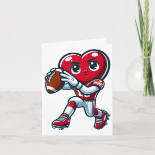 Tarjeta Día de San Valentín Corazón Cuarto de Pie Fútbol D
