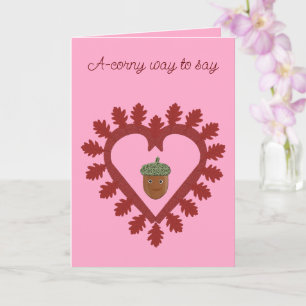 Tarjeta Día de San Valentín Corazón de Amor Bellota Person